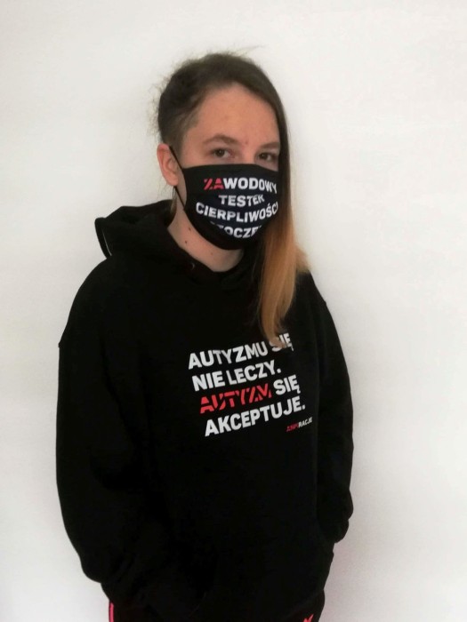 Bluza autyzm się akceptuje z kapturem dziecięca