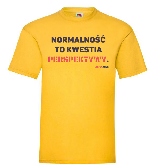 Normalność żółta dzieci koszulka aspiracje.png