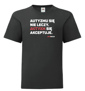 T-shirt dziecięcy: Autyzmu się nie leczy. Autyzm się akceptuje.