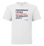 T-shirt dziecięcy: Postrzegam i myślę nietypowo. To mogą być atuty.