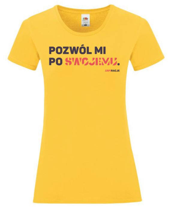 Aspiracje_po_swojemu_koszulka_żółta_damska.png