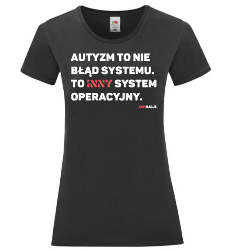 Inny system czarna damska koszulka aspiracje.png
