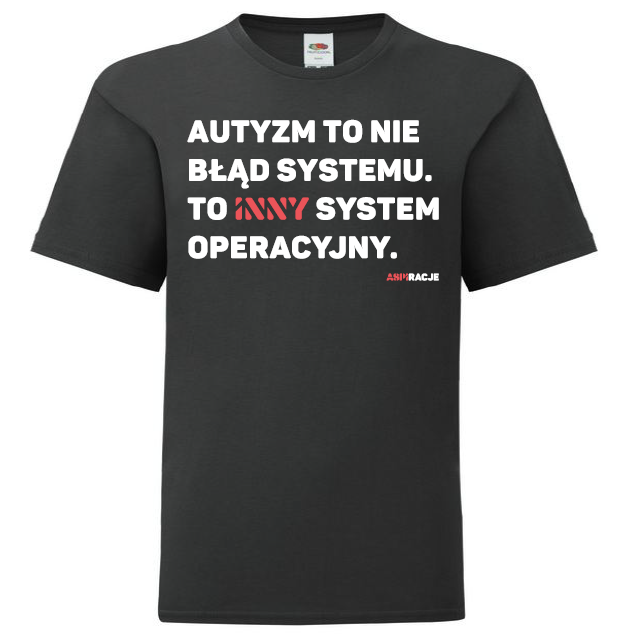 Inny system czarna dzieci koszulka aspiracje.png