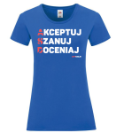 T-shirt damski: Akceptuj Szanuj Doceniaj [rozm. M]