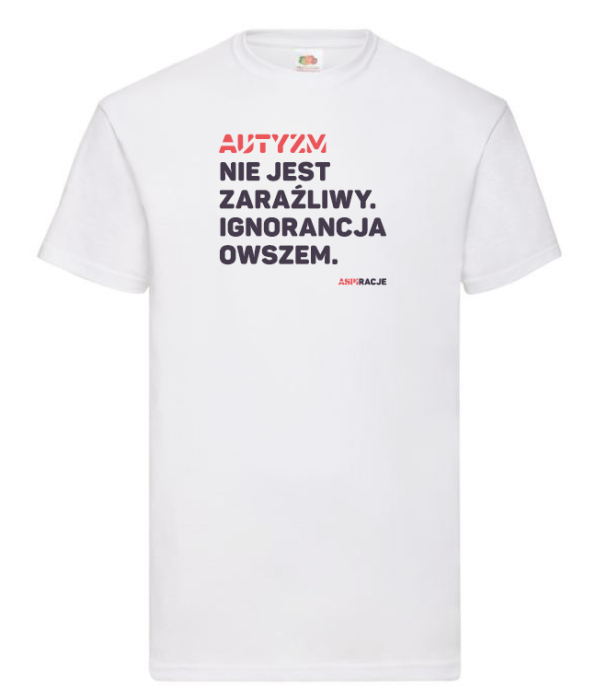 Aspiracje_ignorancja_koszulka_męska_biała.png