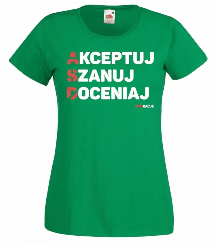ASD koszulka damska aspiracje zielona.jpeg