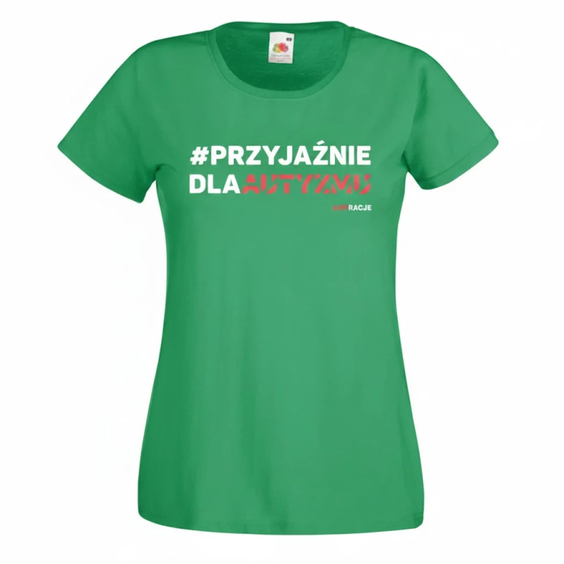 koszulka damska aspiracje zielona #przyjaźniedlaautyzmu.jpg