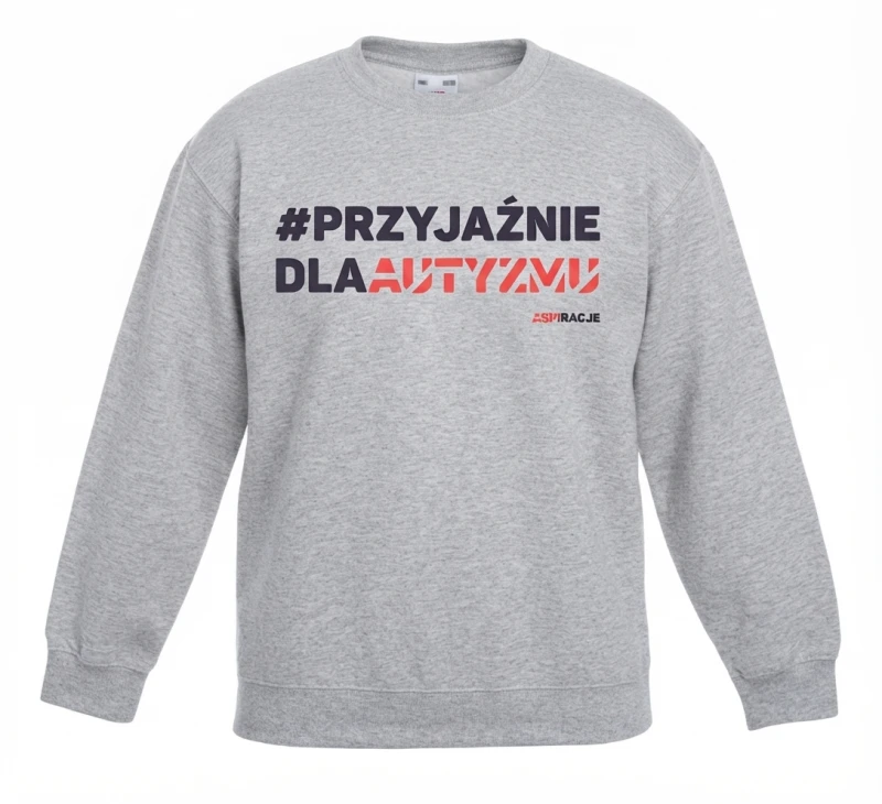 bluza aspiracje dzieci #przyjaźnie jasnoszary melanż.jpeg