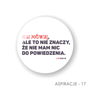 Button Nie mówię