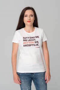 T-shirt damski: Autyzmu się nie leczy. Autyzm się akceptuje.