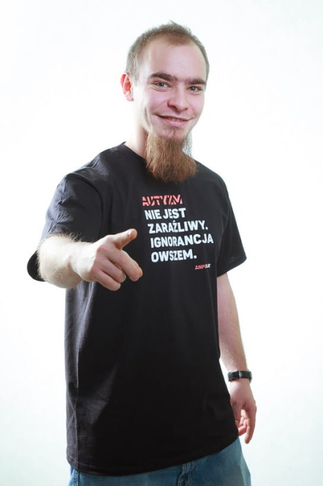 Koszulka ASPIRACJE Autyzm nie jest zaraźliwy. Ignorancja owszem. Dzień świadomości autyzmu